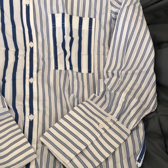 J Crew striped blue blouse size 10 brand new - Picture 4 of 4